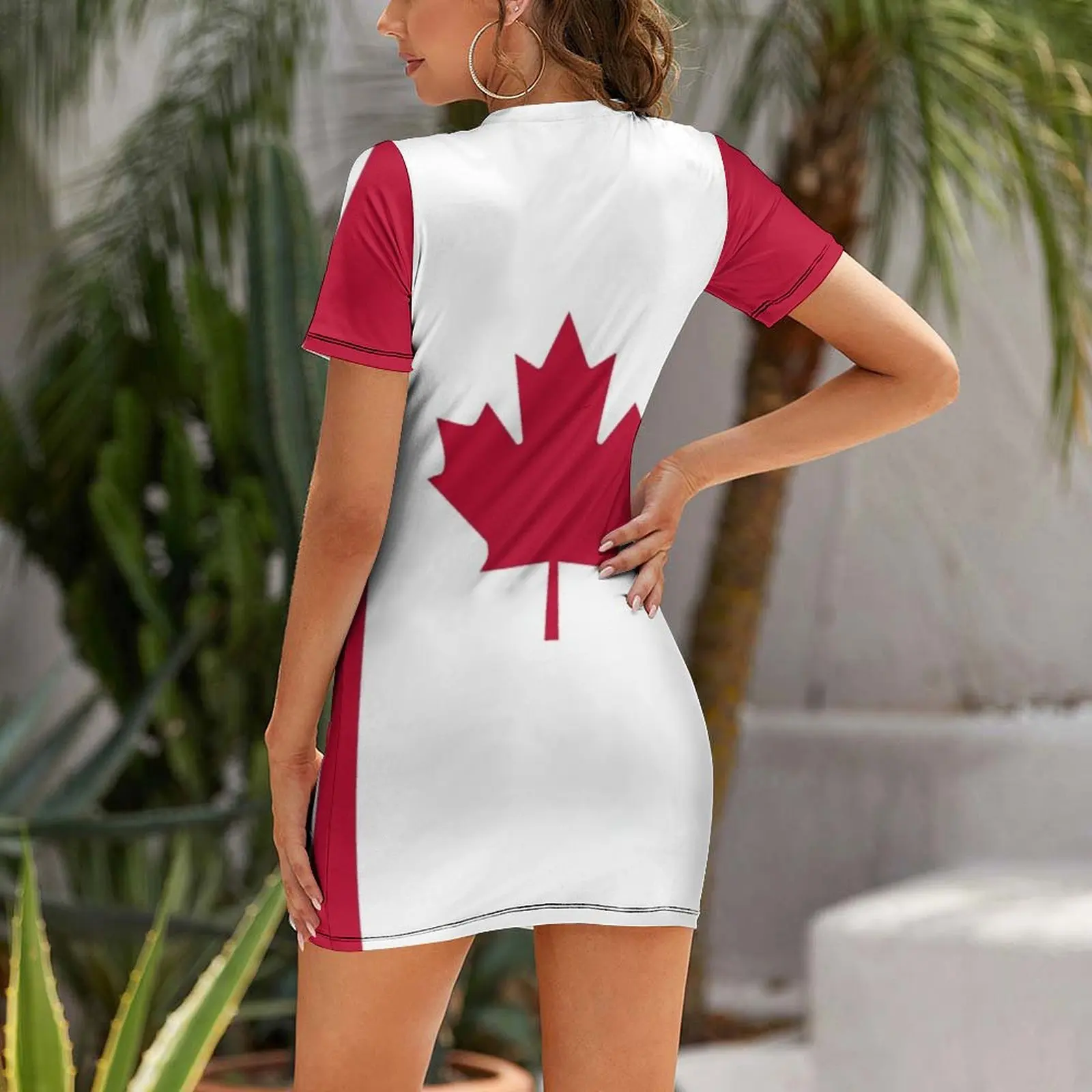 Sukienka z krótkim rękawem z f – Summer Clothing Women Canada recenzja i cena