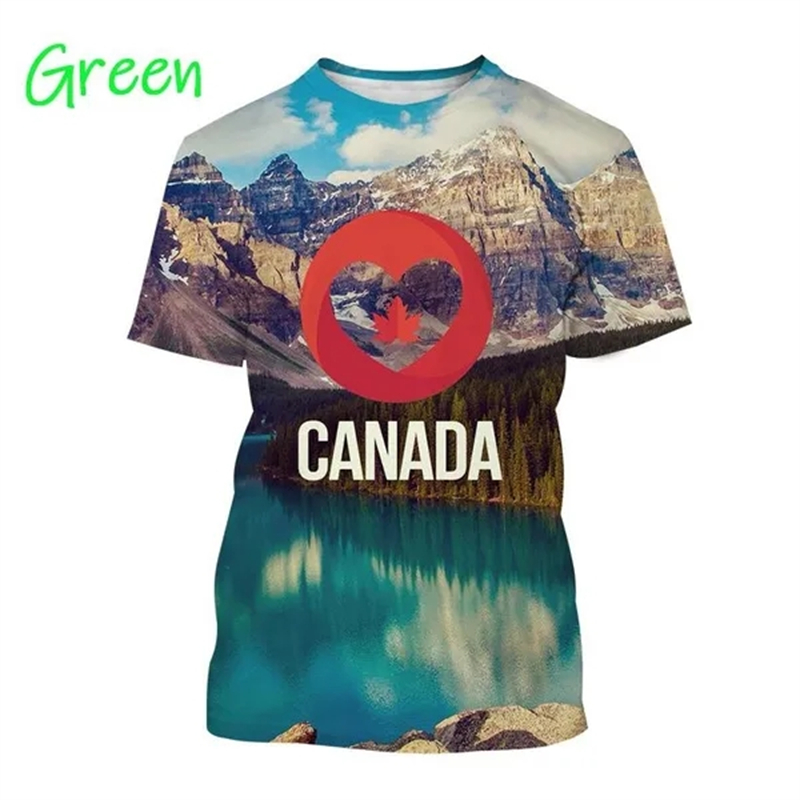 I Love Canada Flag Graphic T S – Summer Clothing Women Canada recenzja i cena